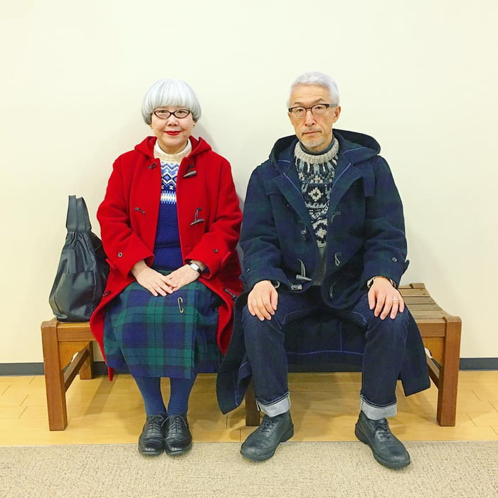 Tsuyoshi and Tomi Seki matching outfits